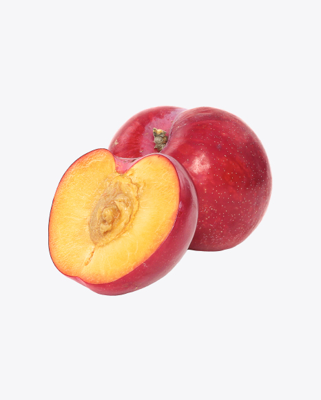 Red Plum and Half PNG
