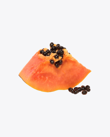 Papaya Slice with Seeds PNG