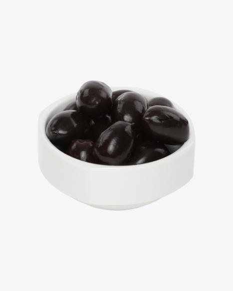 Giant Black Olives in the Bowl PNG