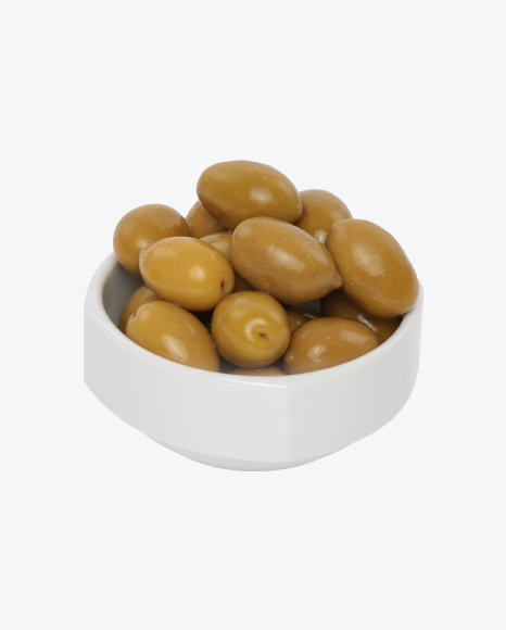 Giant Green Olives in the Bowl PNG