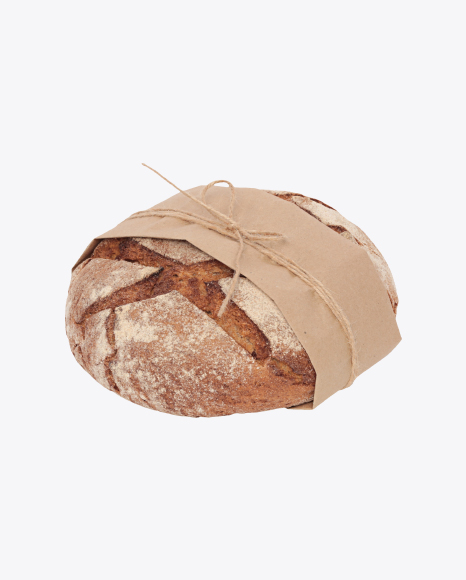 Bread Loaf Wrapped in Paper PNG