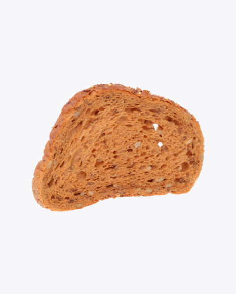 Slice of Wheat-Rye Bread with Seeds PNG