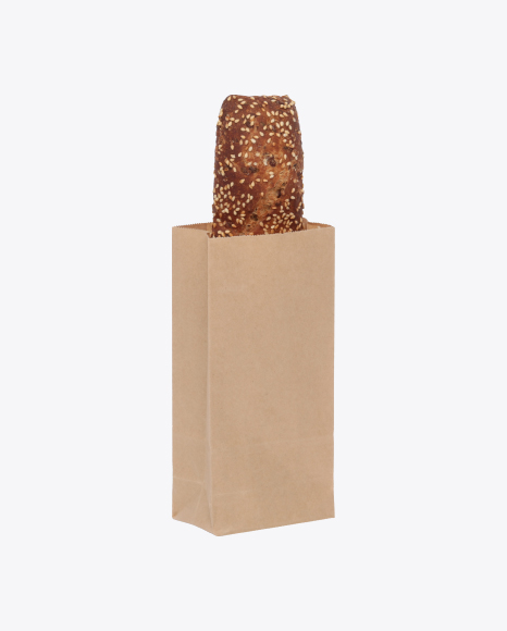 Rye-Wheat Baguette in Paper Bag PNG