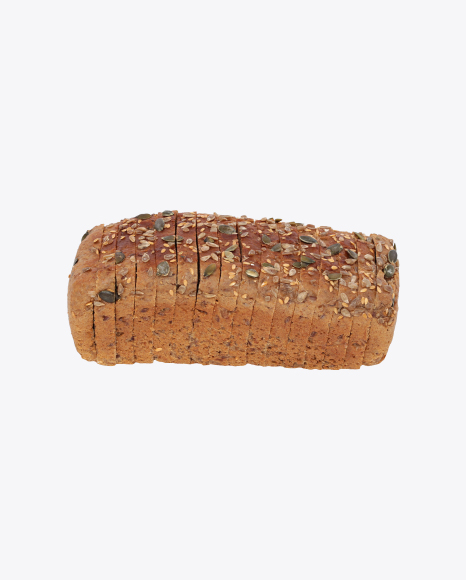 Sliced Loaf of Bread with Seeds PNG