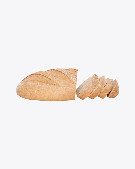 Wheat Bread Half and Slices PNG