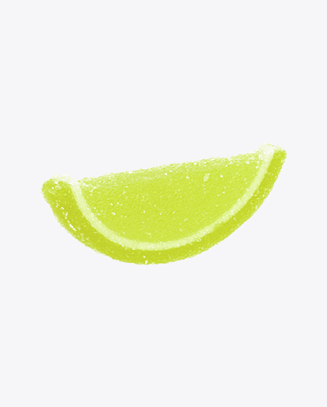 Lime Jelly Fruit Slice PNG