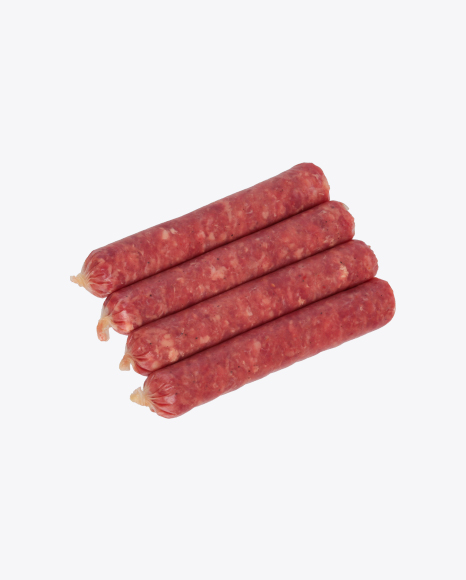 Four Raw Sausages PNG