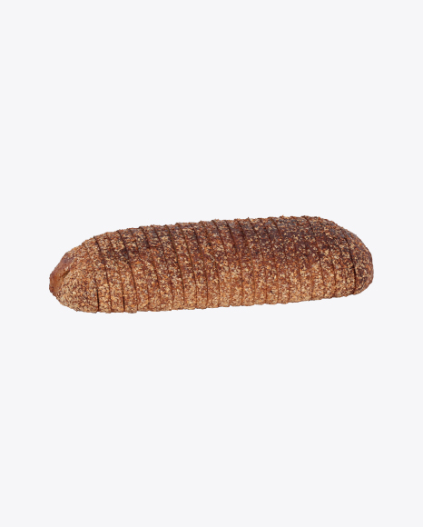 Sliced Loaf of Bread with Seeds and Cereals PNG