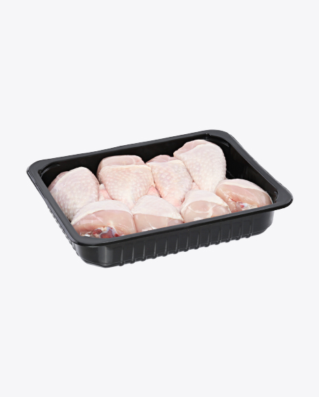 Raw Chicken Drumsticks in Tray PNG
