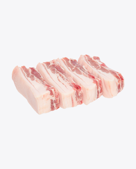 Raw Pork Breast Slices PNG