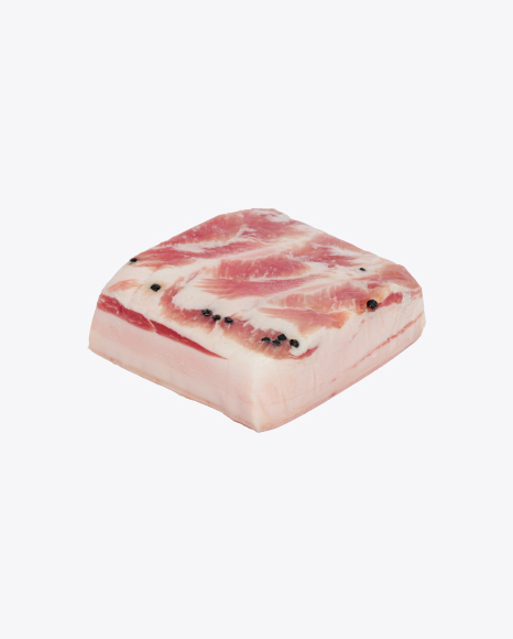 Pork Fatty Bacon with Pepper PNG