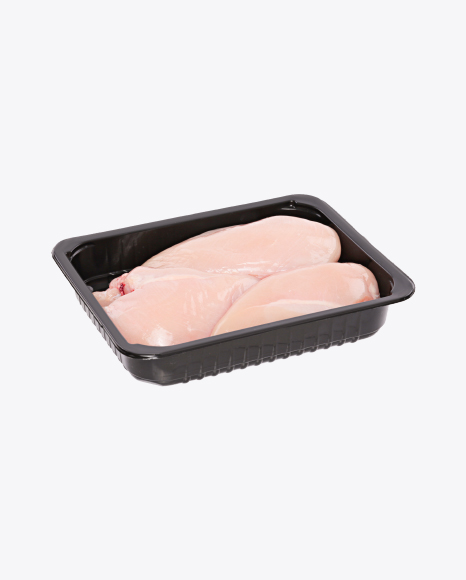 Raw Chicken Fillets in Tray PNG
