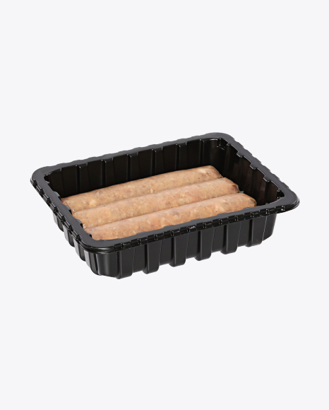 Raw Pork Sausages in Tray PNG