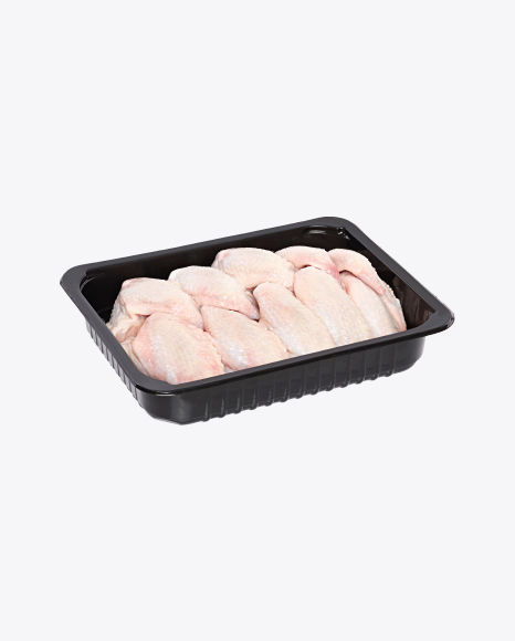 Raw Chicken Wings in Tray PNG