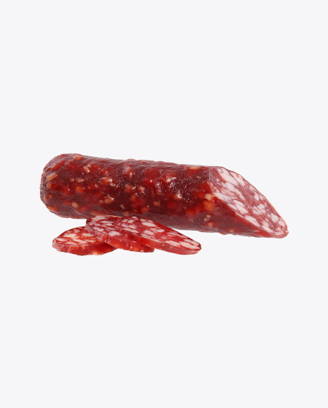 Smoked Salami  and Slices PNG
