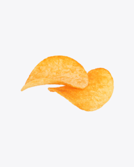Two Potato Chips with Paprika PNG