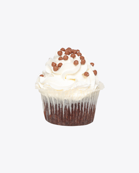 Vanilla Cupcake with Chocolate Balls PNG