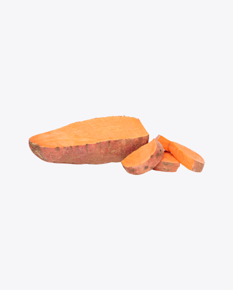 Half of Sweet Potato and Pieces PNG