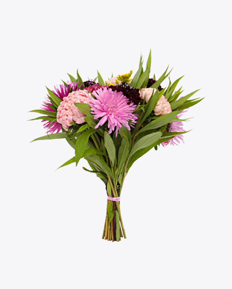 Mixed Flowers Bouquet PNG