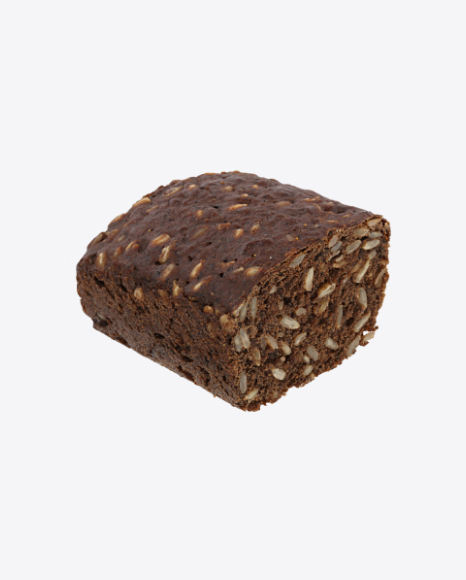 Half of Rye Bread with Sunflower Seeds PNG
