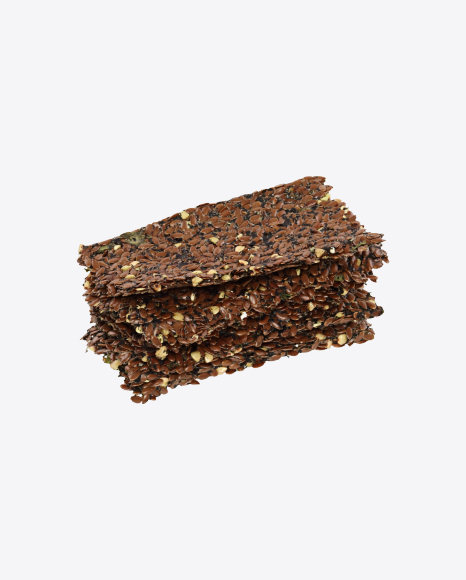 Stack of Flax and Wakame Crispbreads PNG
