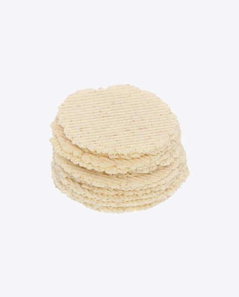 Stack of Round Wheat Crispbreads PNG