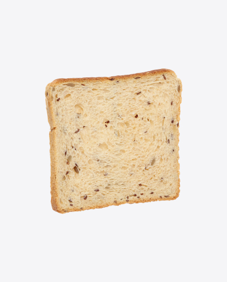 Slice of Wheat Sandwich Bread with Seeds PNG