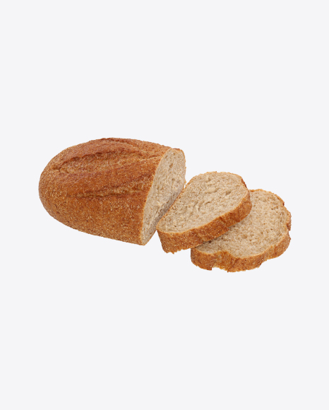 Half of Buckwheat Bread and Slices PNG
