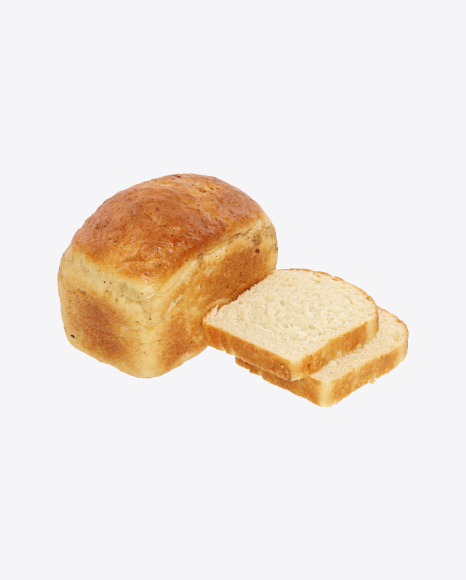 Wheat Bread Loaf and Slices PNG