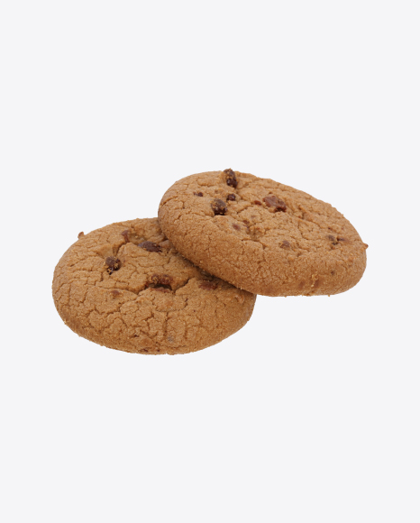 Two Chocolate Chip Cookies PNG