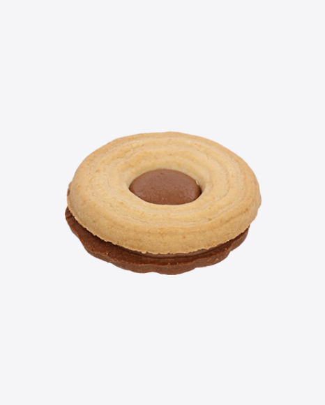 Sandwich Cookie with Chocolate Cream PNG