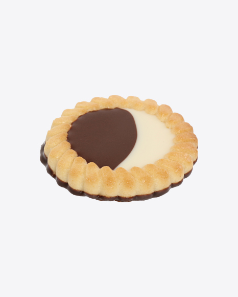 Cookie with Chocolate and Vanilla Cream PNG