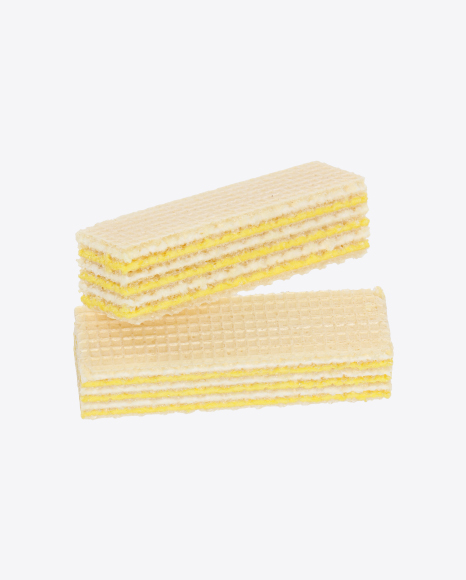 Two Wafers with Lemon Cream PNG