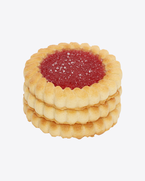 Stack of Cherry Marmalade Cookies PNG