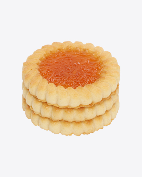 Stack of Orange Marmalade Cookies PNG