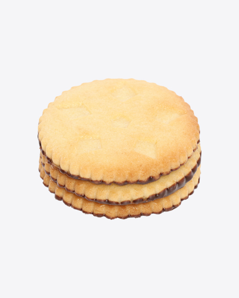Stack of Cookies with Chocolate PNG