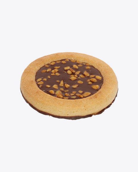Cookie with Chocolate Cream and Nuts PNG