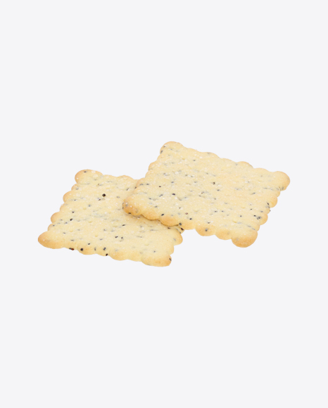 Two Crackers with Poppy Seeds PNG