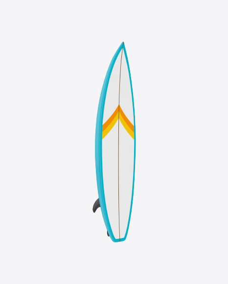White Surfboard with Stripes