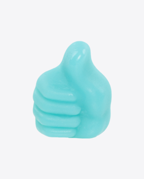 Blue Thumbs Up Gummy Candy PNG