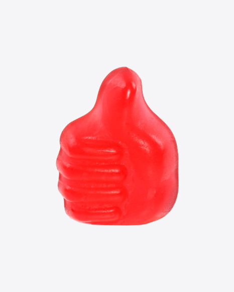 Red Thumbs Up Gummy Candy PNG