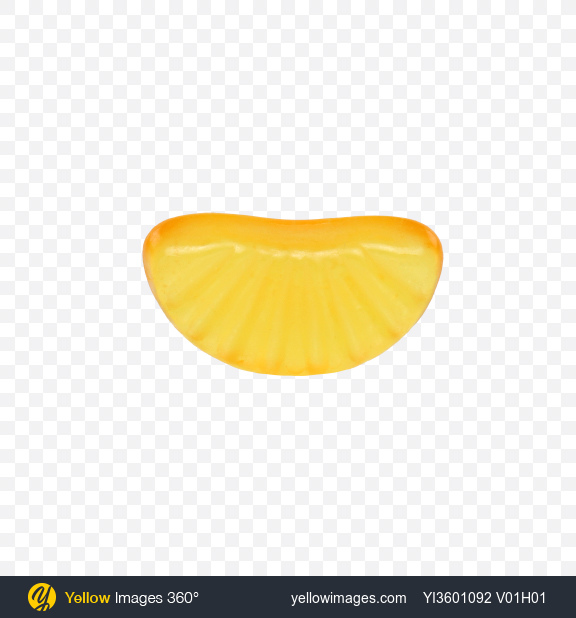 Download Gummy Tangerine Piece Candy Transparent PNG on YELLOW Images