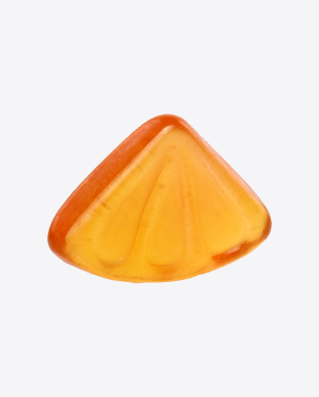 Gummy Orange Piece Candy PNG