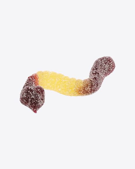 Sugar Coated Gummy Worm PNG