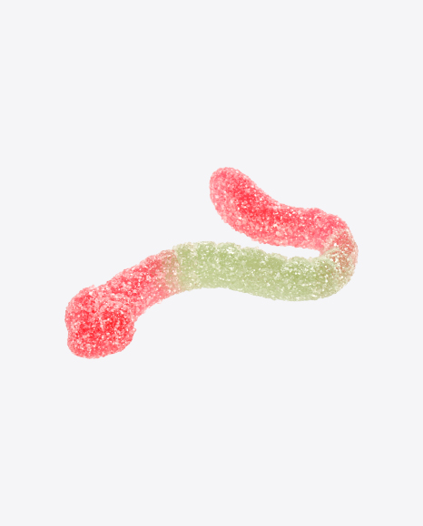 Sugar Coated Gummy Worm PNG