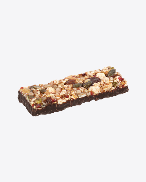 Chocolate Bar with Seeds and Popcorn PNG