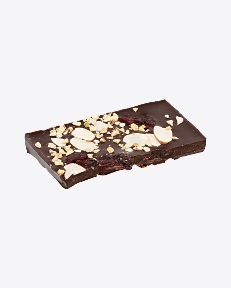 Dark Chocolate with Nuts and Dried Cranberries PNG
