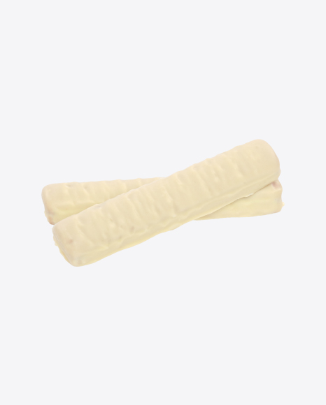 Two White Chocolate Covered Cookie Bars PNG