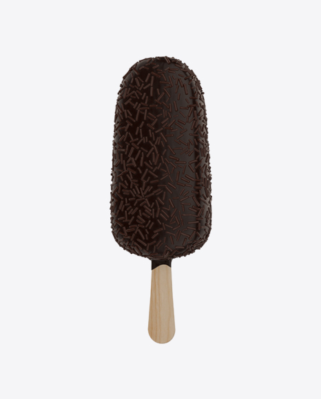 Ice Cream Bar with Cocoa Sprinkles PNG