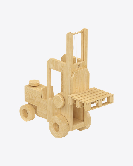 Forklift Wooden Toy PNG